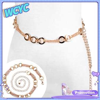 WCYC Mới Thời trang Vàng Phụ kiện trang phục Đai khóa hợp kim Đai kim loại Dây đai xích cơ thể Chuỗi thắt lưng phụ nữ