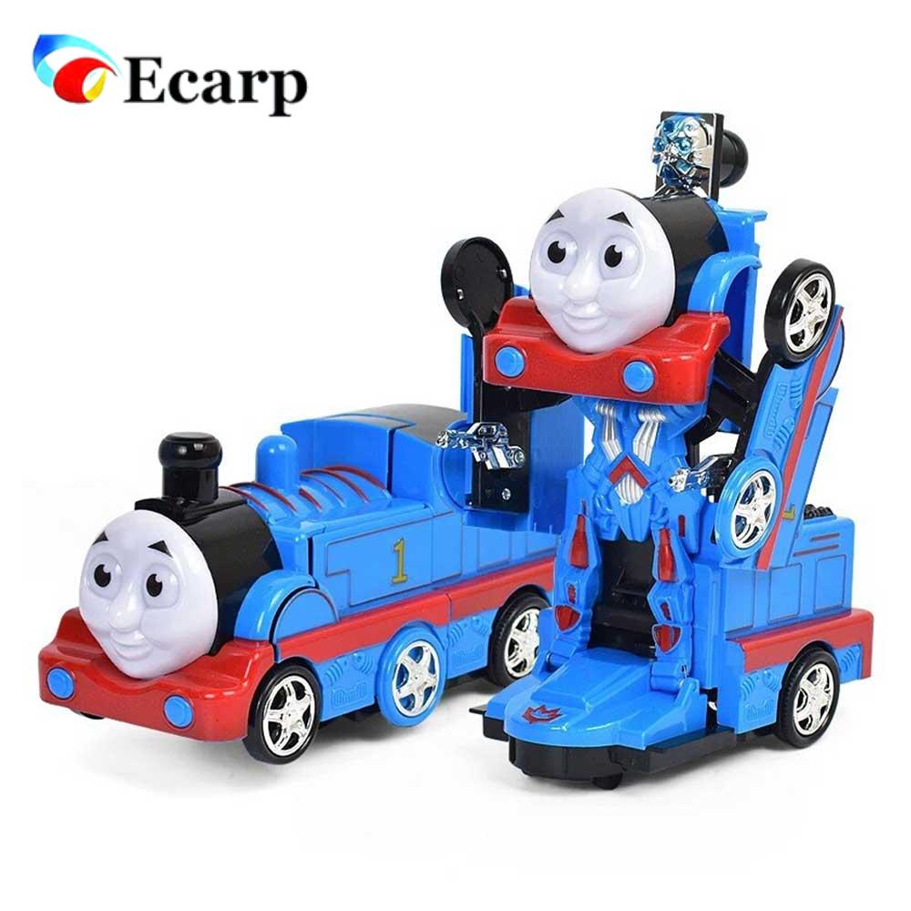 Điện phổ âm thanh và ánh sáng xe lửa nhỏ Thomas biến dạng robot đồ chơi