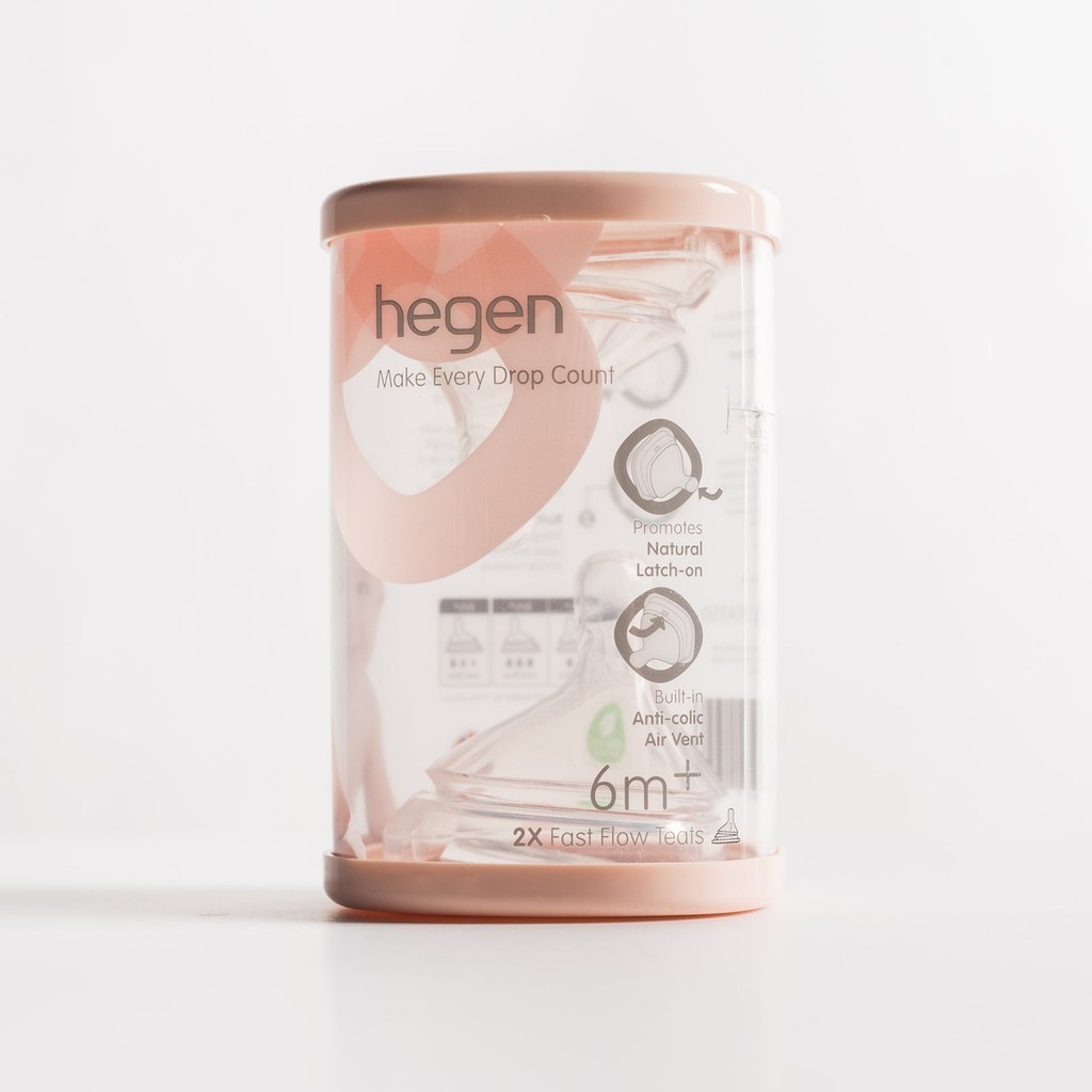Hegen Teat - Slow/Medium/Fast/Thick Feed (2 Pcs) BPA free Anti colic Soft touch