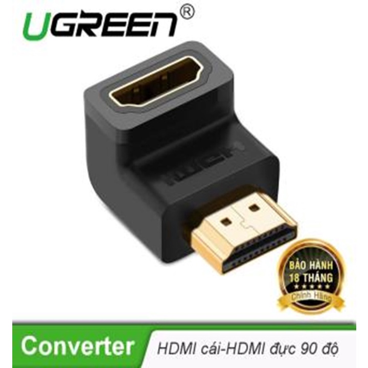 Đầu nối HDMI góc 90 độ UGREEN 20109 HD112 ( HDMI Male to FeMale đầu mạ vàng)