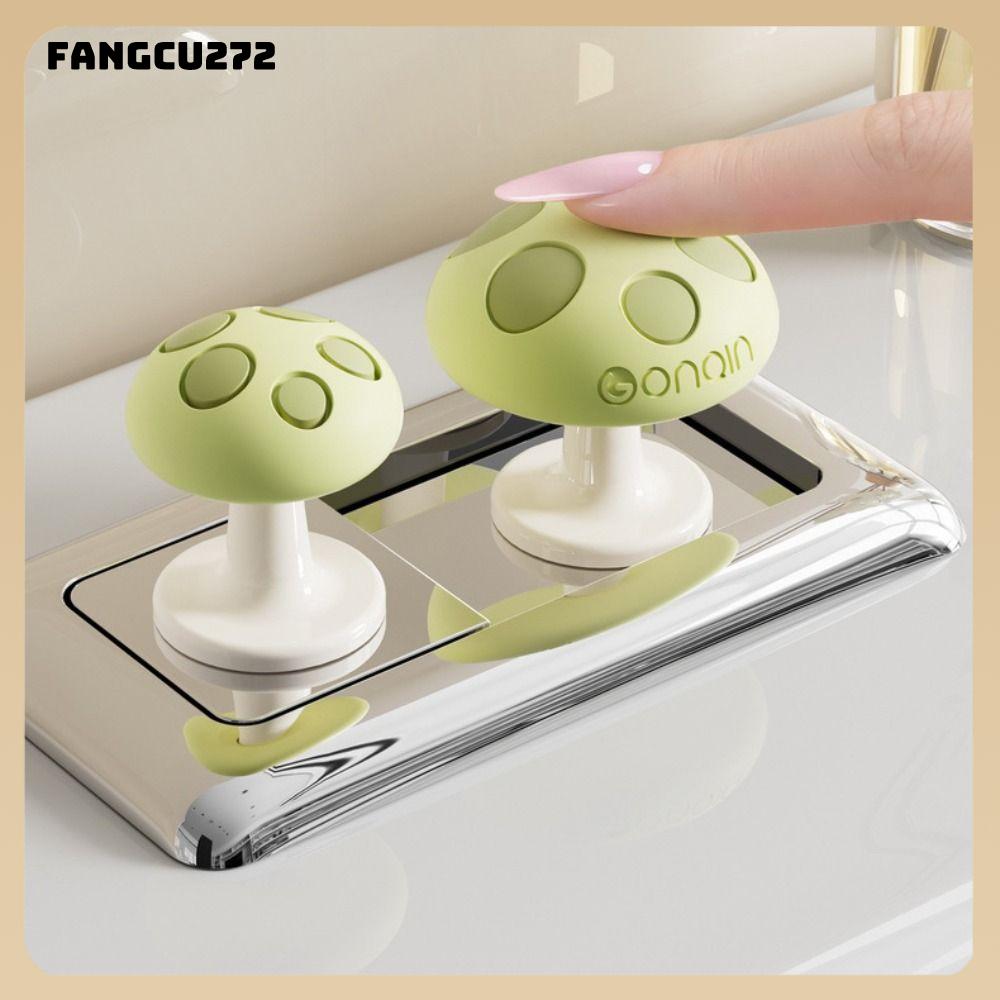 FANGCU272 Hình nấm Nút nhấn bồn cầu Bảo vệ móng tay Chất kết dính Máy ép bồn cầu Phổ quát Đa chức năng Công tắc nhấn bồn nước