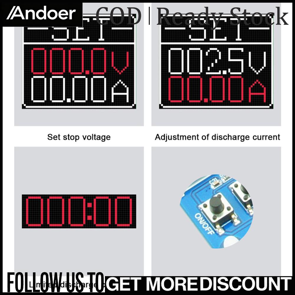 Andoer 150W 20A Tải Điện Tử Màn Hình Hiển Thị Màu TFT 1.77Inch Công Suất Kiểm Tra Lão Hóa Pin Đồng Hồ Đo Điện Áp Dòng Điện Xả Máy Kiểm Tra 4 Dây Nối Dây Giá 708,000 Đồng*Miễn phí vận chuyển