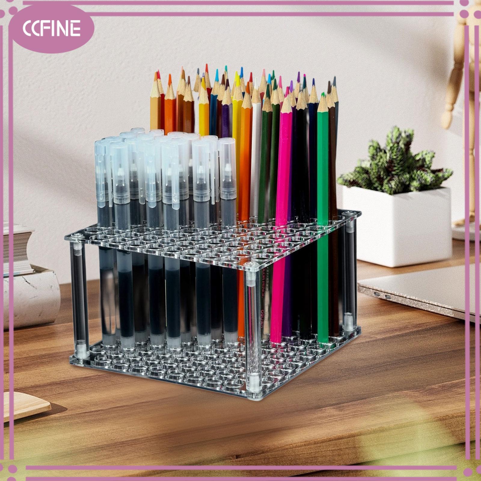 Ccfine cọ trang điểm giá cọ vẽ kẹp giữ bút đứng 96 khe Acrylic bút thời thượng hiển thị đứng cho văn phòng đám cưới nhà không gian làm việc