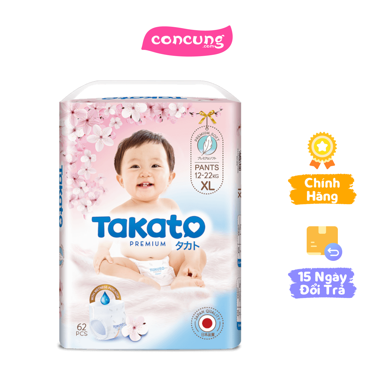  Tã quần Takato siêu mềm mại  XL 62 miếng  