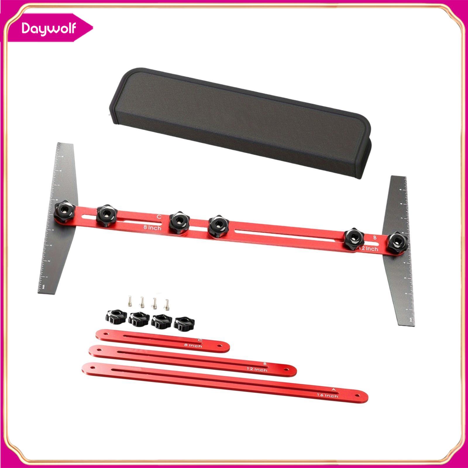 Daywolf Mặt bậc cầu thang Jig cho cầu thang, risers, kệ mở rộng 16.2in đến 60.1in mạnh mẽ Mặt bậc cầu thang công cụ mẫu cầu thang công cụ Jig Tread đo