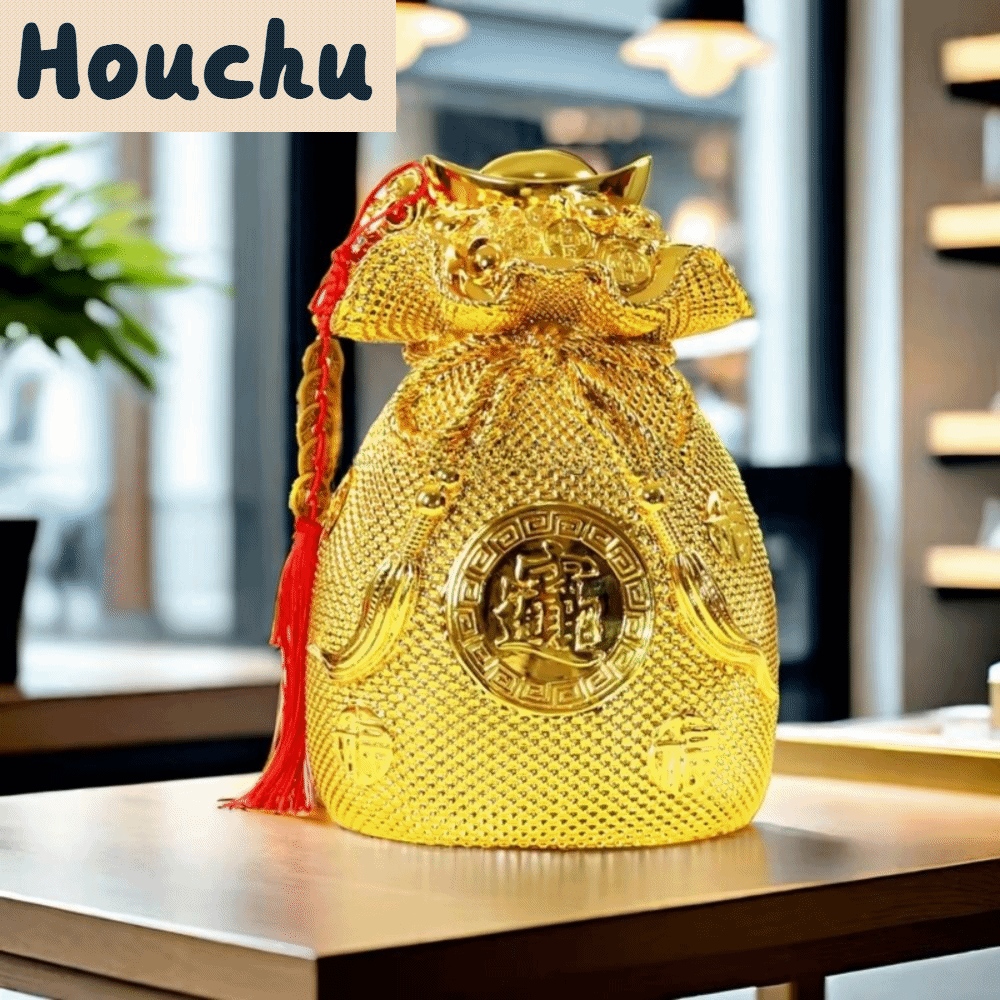 HOUCHU แบบย้อนยุค หม้อสมบัติ หยวนเปา ดึงดูดความมั่งคั่ง กระปุกออมสิน ของตกแต่งโต๊ะ งานฝีมือเรซิน ตกแต่งกระปุกออมสิน ห้องนั่งเล่น ราคา 1,770 บาท*ส่งฟรี