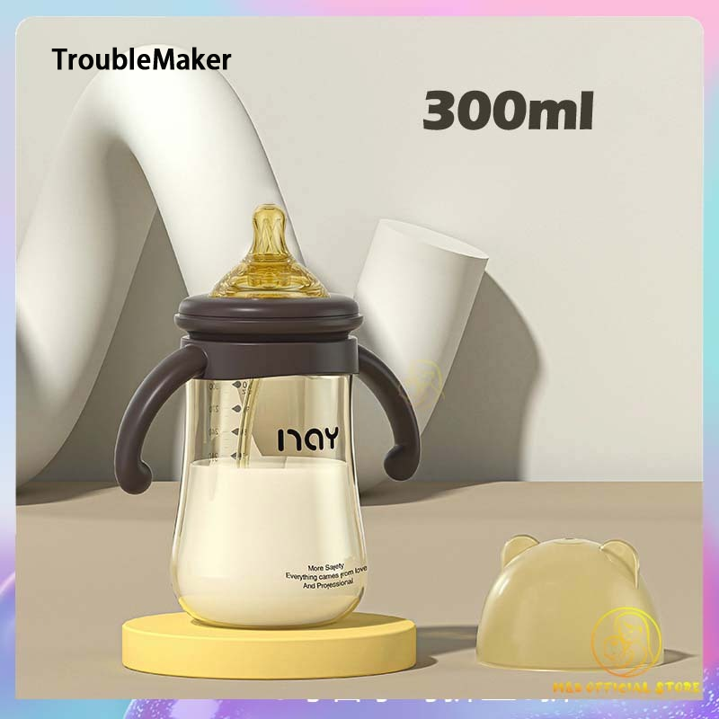 TroubleMaker [3 in1] Free BPA, a 300 - ml bottle for wide - neck babies, including pacifiers and straws ราคา 17 บาท*ส่งฟรี