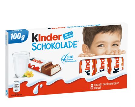 Schokolade Kinder - Kẹo socola nhân sữa thơm ngọt, hộp 8 thanh, 100gr