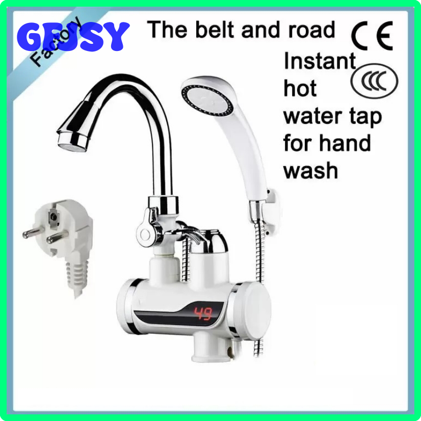 Gfjsy Bình nóng lạnh 220V bình nóng lạnh tắm vòi nước nóng lạnh cho nhà bếp phòng tắm EU cộng với fdhjs