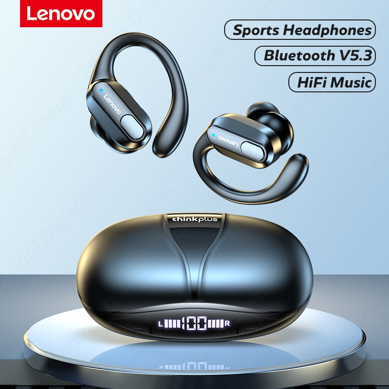 Lenovo Xt80 Bluetooth 5.3 Tai Nghe Tai nghe không dây hoàn toàn Với Mic nút điều khiển giảm tiếng ồn Móc Tai tai nghe chống nước