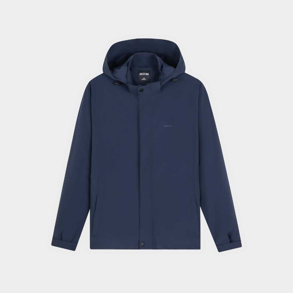 [ONLY ONLINE] Áo Khoác Gió Thể Thao 2 Lớp Nam Xanh Tím Than Aristino Regular Fit - AJK003EDP01