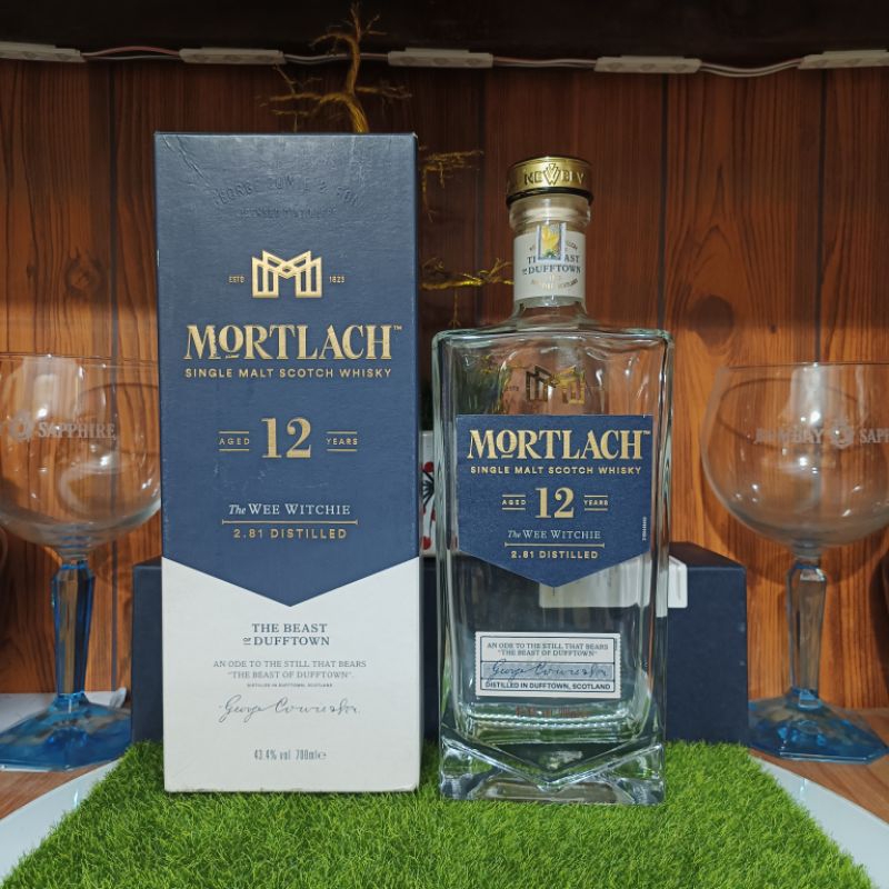 Vỏ chai rượu ngoại Mortlach 12 năm Full Box mới đẹp 99%