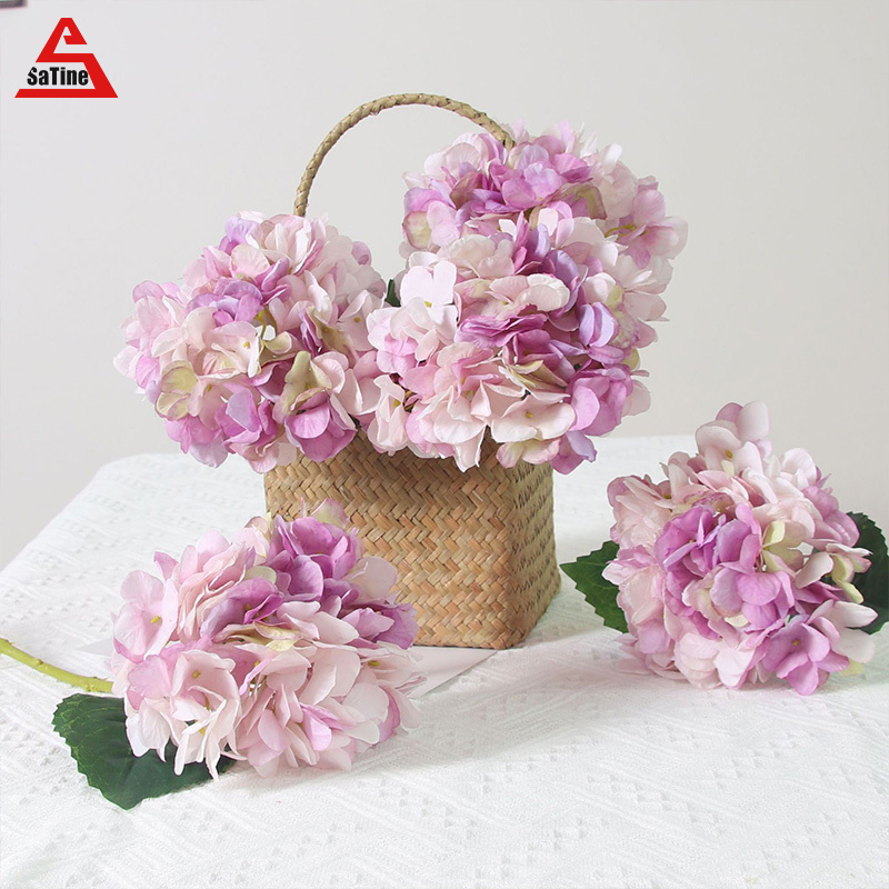 Tím đơn hoa cẩm tú cầu trang trí sắp xếp Hoa cưới cẩm tú cầu giả trang trí