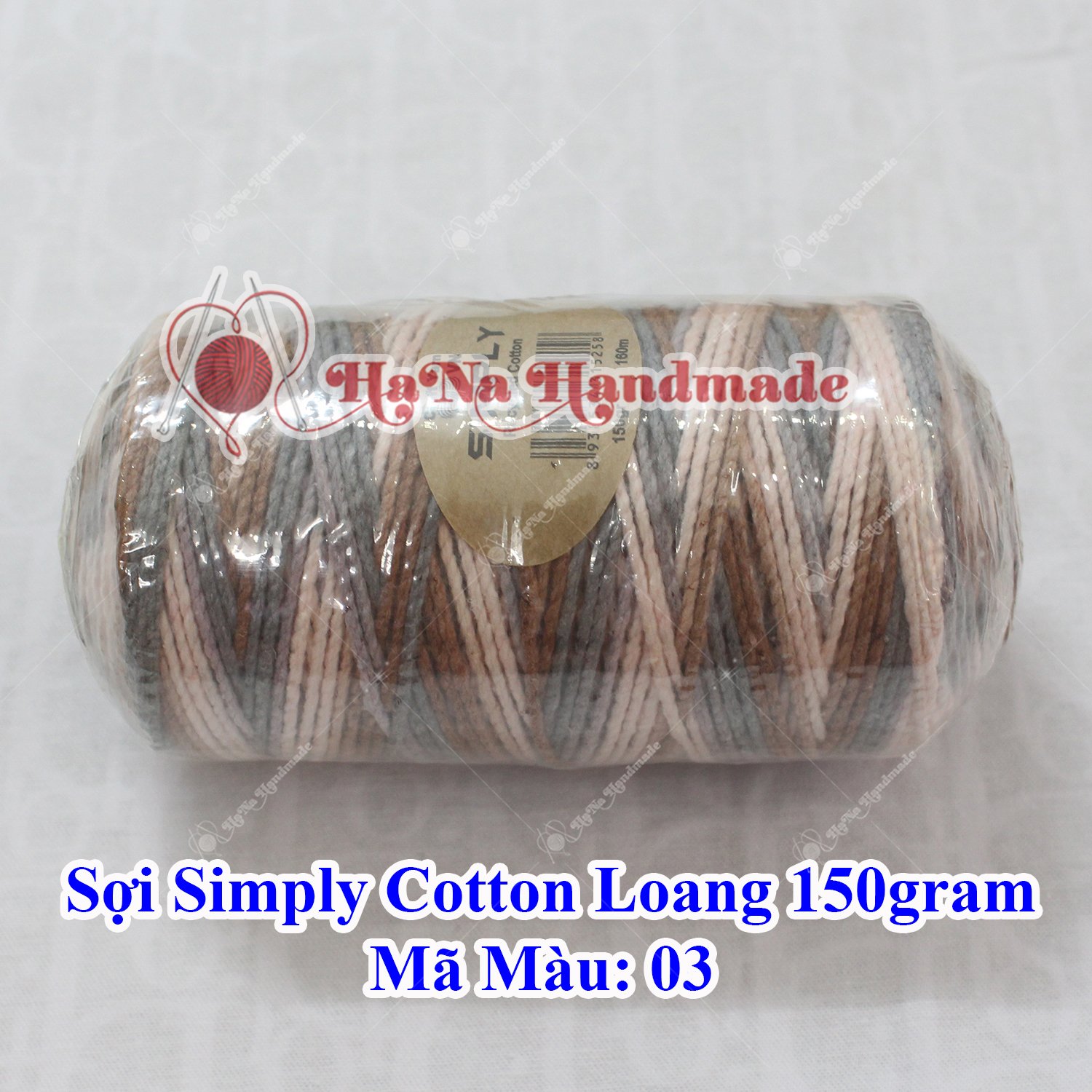 Sợi simply cotton loang 150g