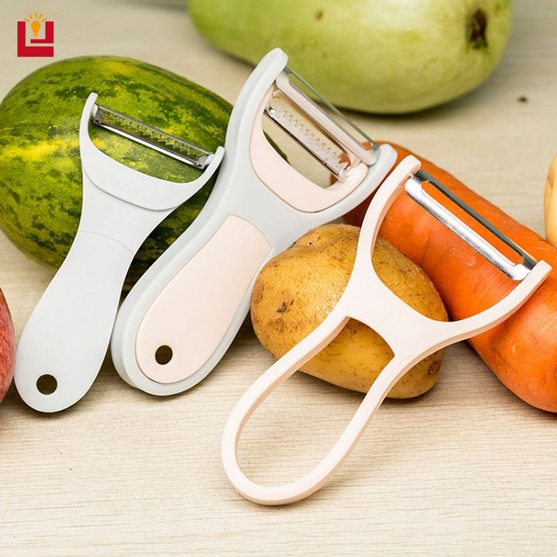 YONUO Dụng cụ gọt vỏ phòng bếp đa chức năng cho trái cây và rau quả, lưỡi bằng thép không gỉ