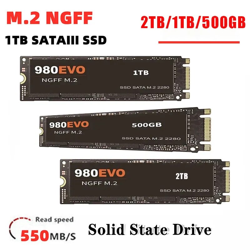 NGFF M.2 500GB Solid State Drive 1TB High Speed SSD 980EVO Internal Hard Disk Mass Capacity Hard Drive For Laptop/Desktop/Mac