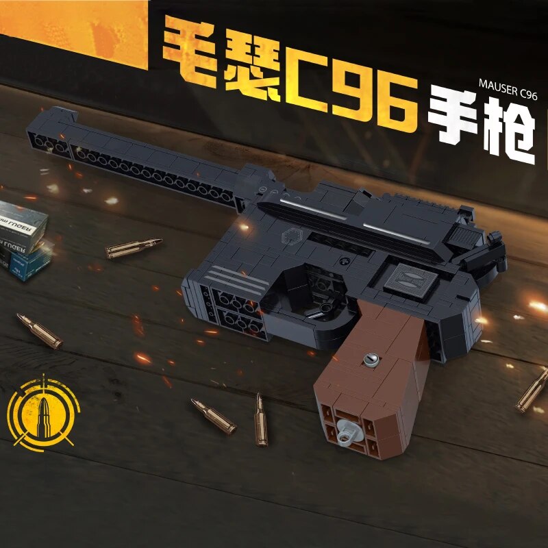 Compatible with LEGO AK47 súng trường tấn công súng tiểu liên lắp ráp cơ khí hạt nhỏ khối xây dựng m