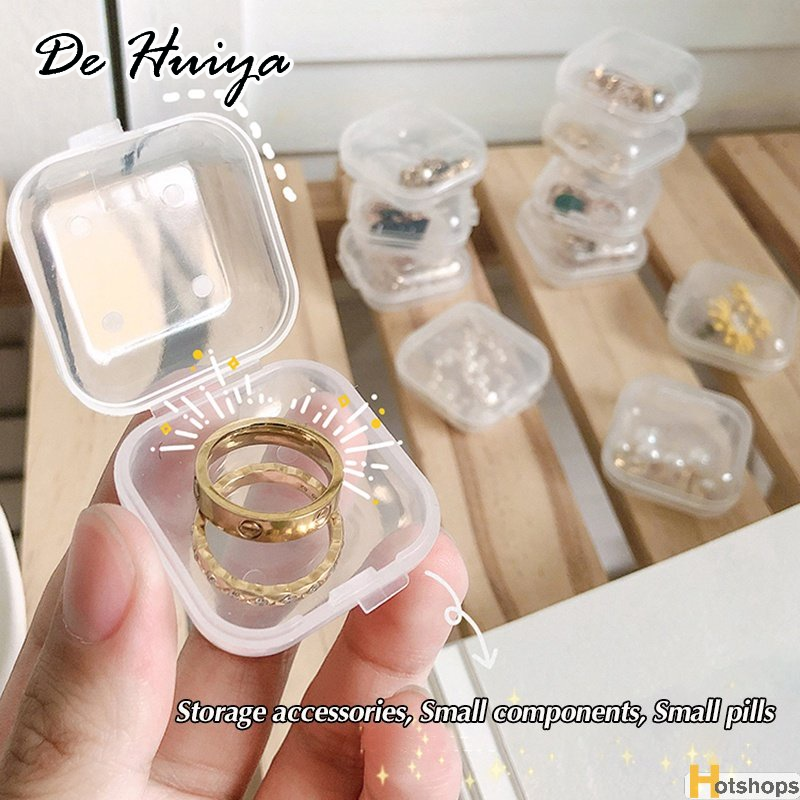DEHUIYA กล่องเครื่องประดับพลาสติกใสขนาดเล็กอเนกประสงค์ ราคา 9 บาท*ส่งฟรี
