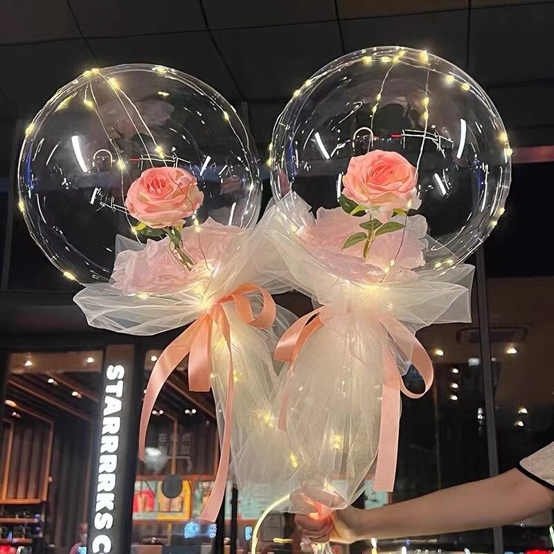 50PCS 11 Inch 12 Inch 16 Inch Inflatable Bobo Balloon Transparent Globes Bubble Balloons Wedding Birthday Party Decoration