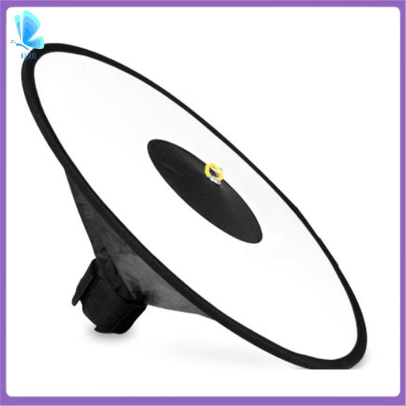 Universal 44cm Round Flash Softbox Portable Foldable Style Speedlite Diffuser Reflector Strap for Camera Flash
