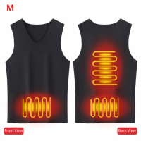 INOXTO C ชาร์จด้วย USB เสื้อกั๊กทำความร้อน ดีไซน์ไร้รอยต่อ น้ำหนักเบา เสื้อผ้าให้ความอบอุ่น อเนกประสงค์ ซับในผ้าฟลีซ เสื้อแจ็คเก็ตทำความร้อนในตัว สำหรับผู้ชาย