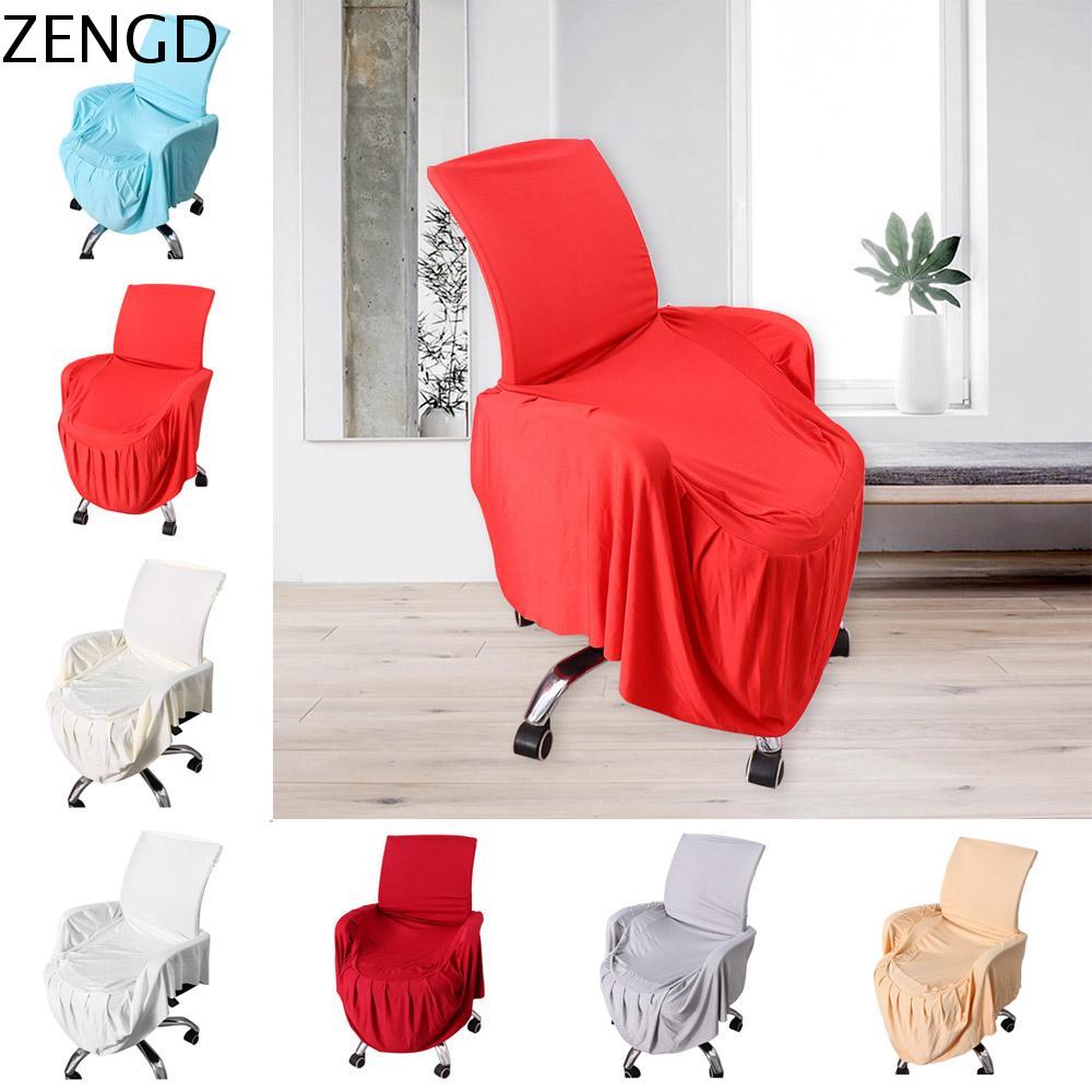 ZENGD Màu trơn Bọc ghế Váy Xếp Li Co giãn Dày hơn Bọc ghế Nhiều màu sắc Mềm Đệm ghế Ghế tựa dài