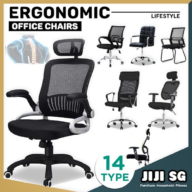 (Delivered in 3days) JIJI★2020 Office Chairs ★Performance ★Ergonomic ★Nylon ★Aluminium ★Chrome - Office chair/Study chair/Gaming chair/Ergonomic/ Free 6 Months Warranty (SG) Singapore