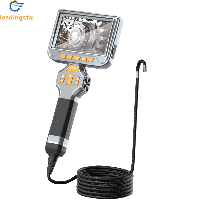 LeadingStar Fast Delivery Industrial Endoscope Camera Dual-Direction Rotating Camera With 5.0" IPS Screen 6 LED Lights IP67 Waterproof 1080P HD Snake Camera Pipe Sewer Inspection Camera ราคา 4,697 บาท*ส่งฟรี