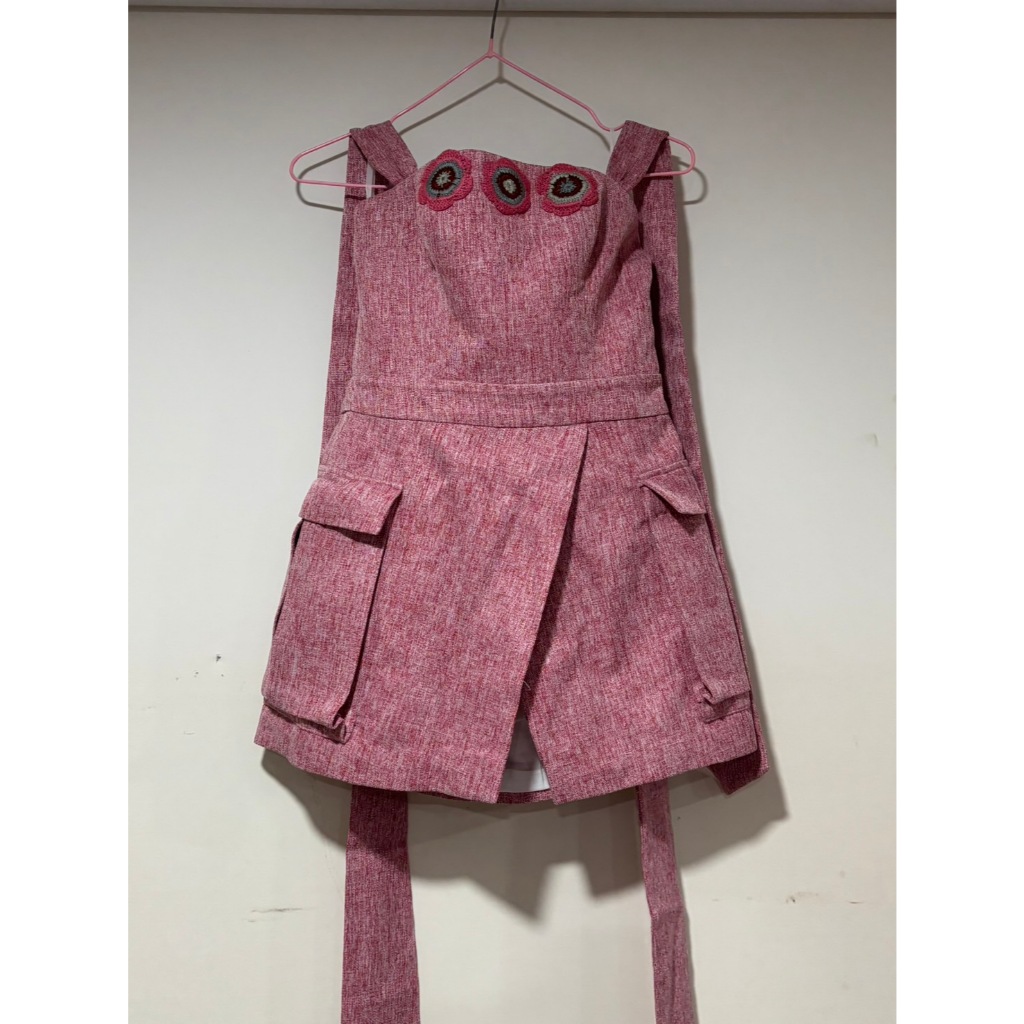 Strapless dress, overalls PINK/GRAY ราคา 3,445 บาท*ส่งฟรี