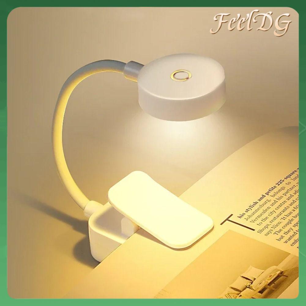 FEELDG Có thể điều chỉnh độ sáng Đèn sách kẹp mini Bảo vệ mắt Có thể sạc lại Đèn đọc sách  Có thể điều chỉnh Đèn ngủ LED Phòng ngủ