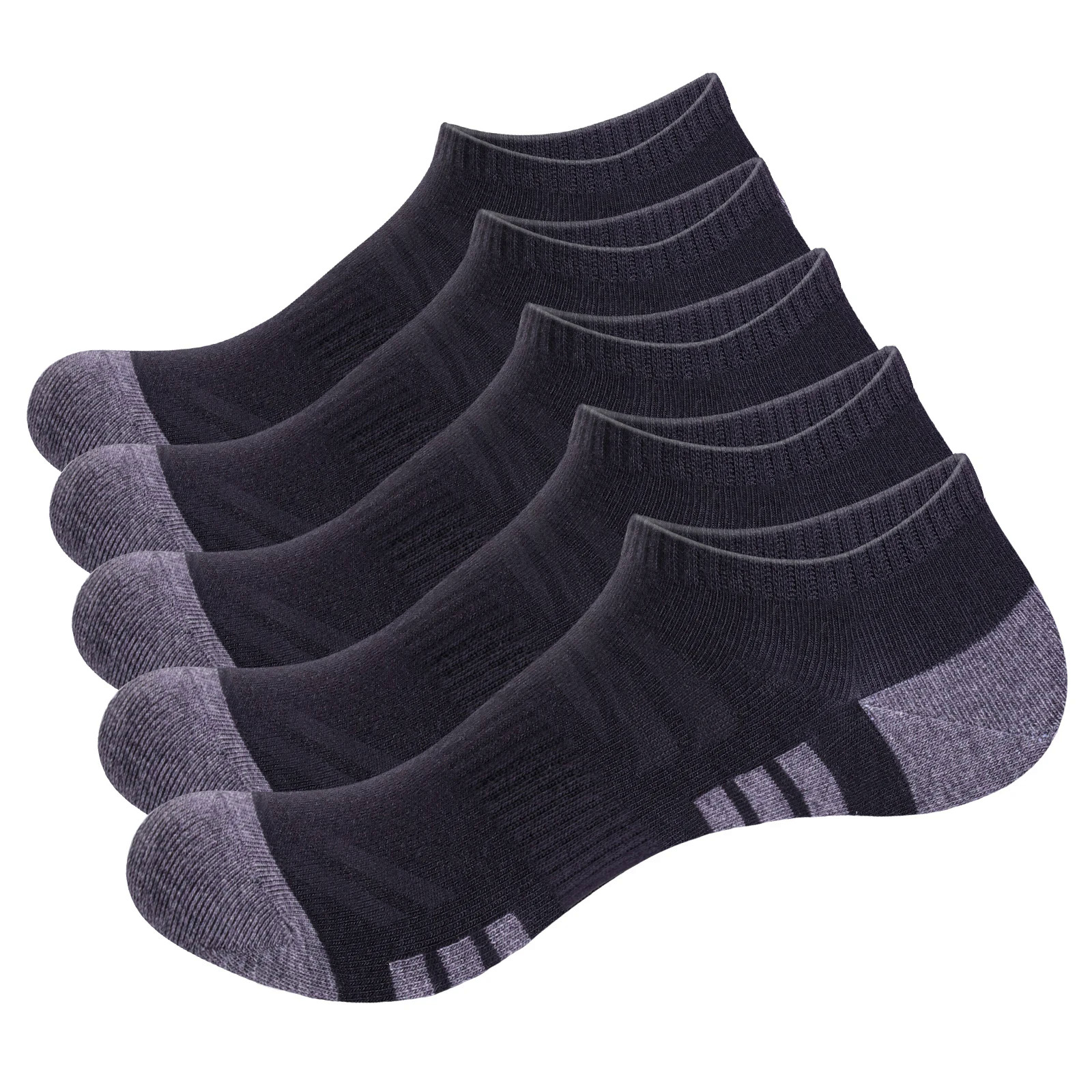 Yuedge mùa hè của nam giới cotton thể thao giản dị chạy Sneaker ngắn không có hiển thị mắt cá chân vớ 37-45 EU
