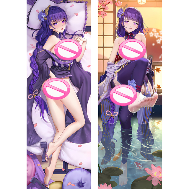 Genshin Impact Raiden Shogun Gối trường hợp Anime Cosplay Dakimakura gối đệm