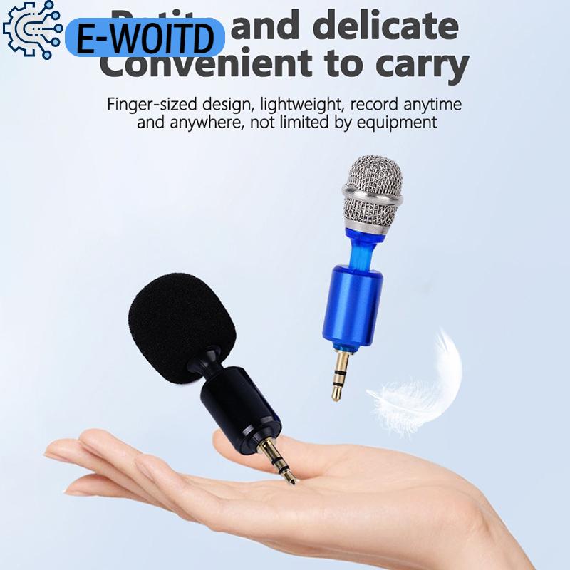 E-WOITD ไมโครโฟนขนาดเล็กแบบพกพา3เสียบ5มม. ไมโครโฟนสำหรับการเรียนการสอนแล็ปท็อปออนไลน์พอดคาสต์การประชุมทางวิดีโอ ราคา 62 บาท*ส่งฟรี