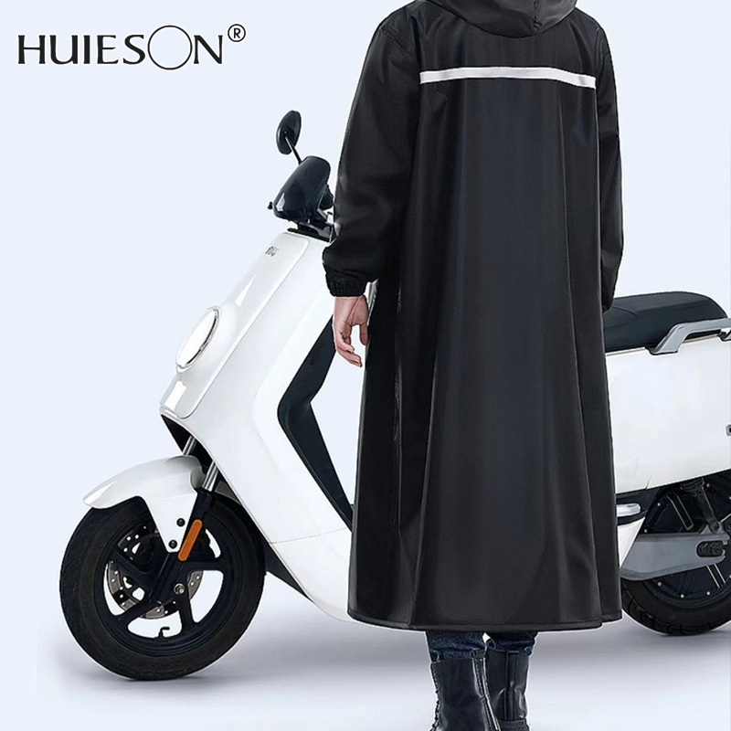 HUIESON áo mưa bảo vệ áo Poncho Nam Nữ bảo vệ người lớn mới dày một mảnh phản quang chống mưa toàn thân