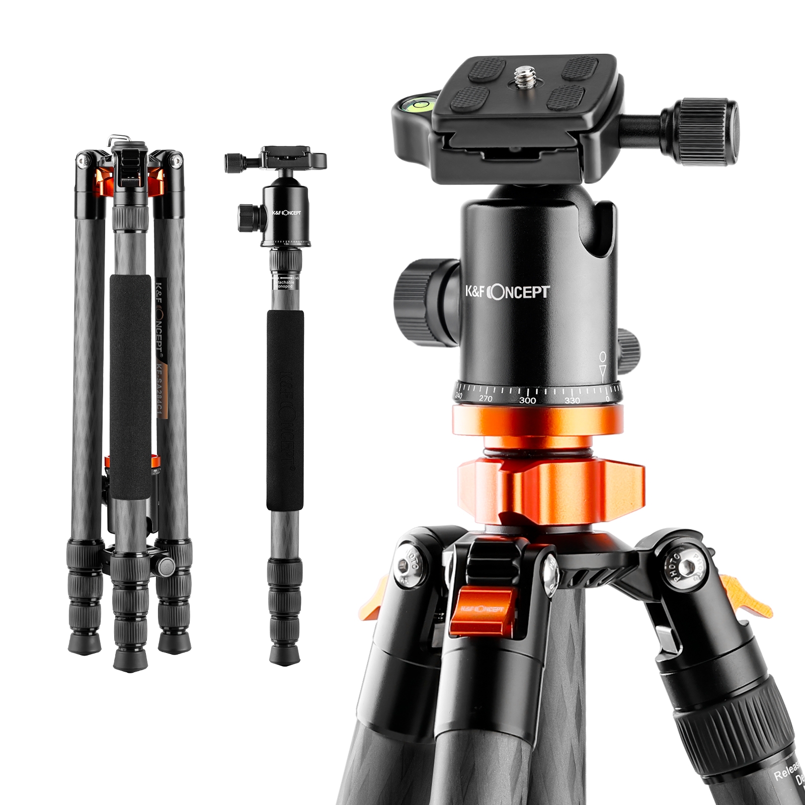 K&F CONCEPT KF09.095 Carbon Fiber Camera Birdwatching Heavy Duty Tripod(PULUZ Official store) ราคา 9,365 บาท*ส่งฟรี