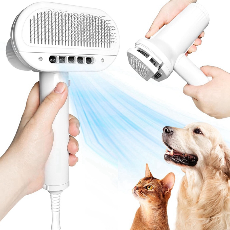(CUHV) Pet Dryer and Brush, 3 Blowing Modes, Low Noise- Perfect Dog Dryer for Pet Grooming, Small an