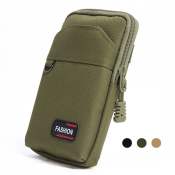 BISCUSM Nylon Phone Pouch Fanny Pack - Green EDC Bag