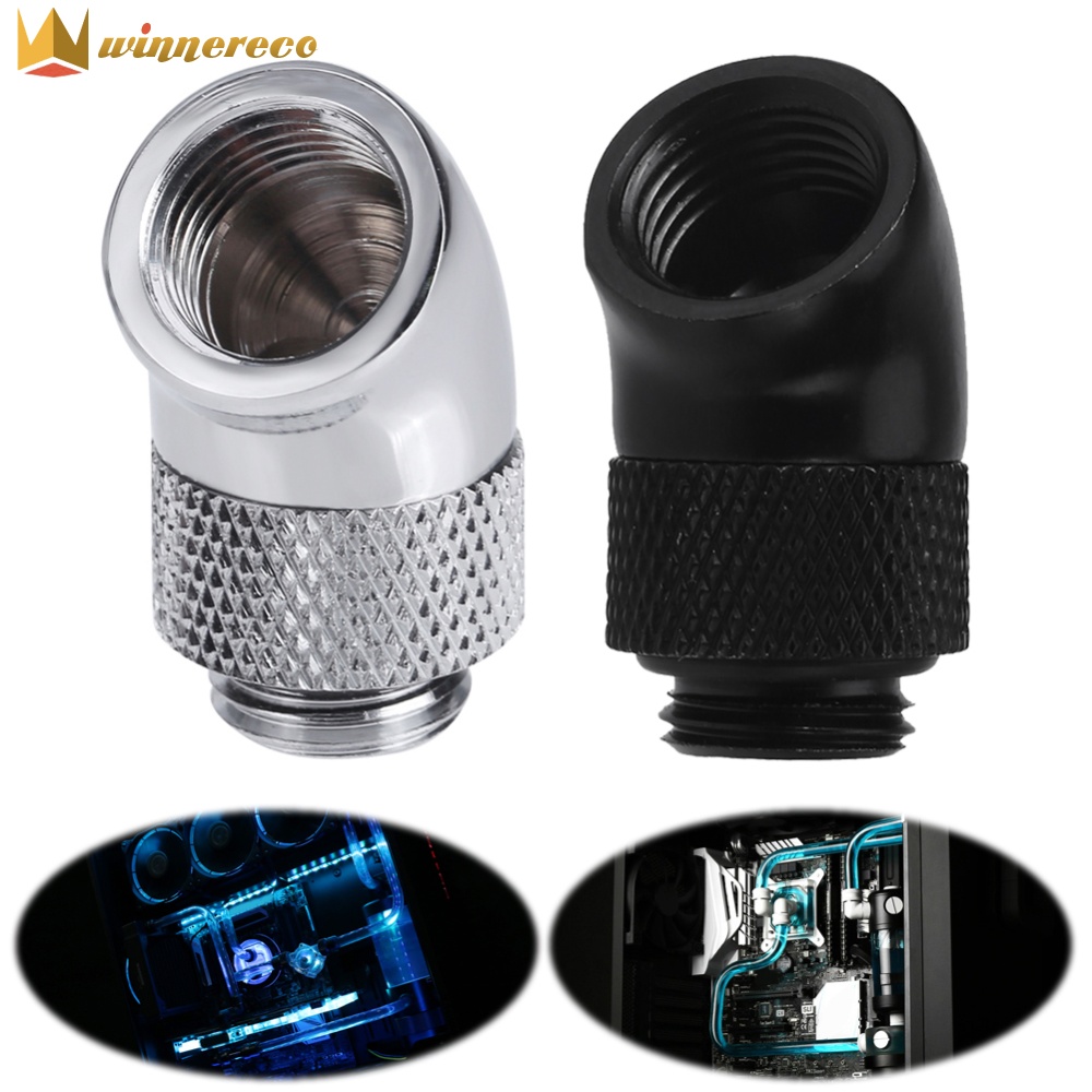 Adjustable Brass G1/4 45 Degree Elbow Fitting for PC Water Cooling and Fan Installation ราคา 90 บาท*ส่งฟรี