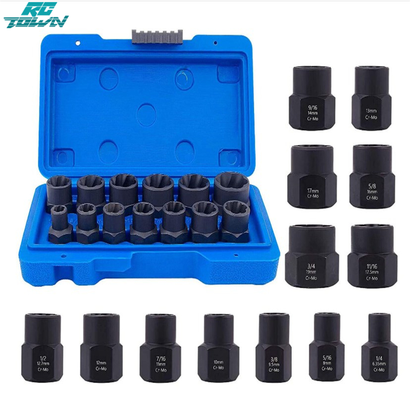 RCTOWN,2023New 13Pcs Bolt Nut Extractor Set 3 8 Square Drive Nut Remover