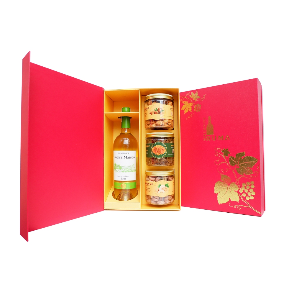 Set quà tặng doanh nghiệp Ruma vang Pháp France Maison (dòng vang trắng)