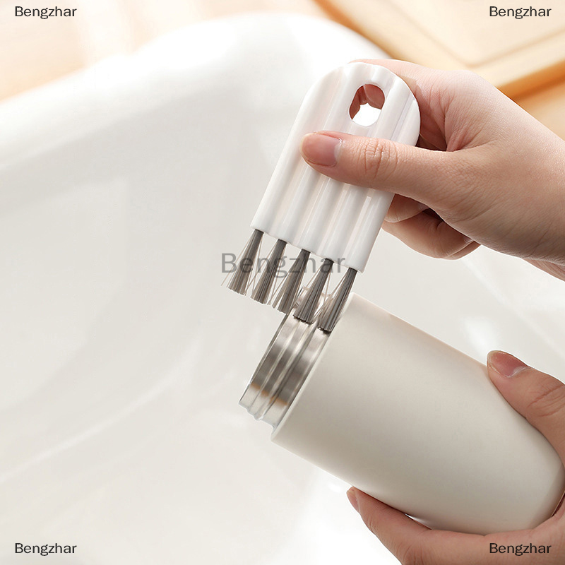 THM Bàn chải vệ sinh đa năng bàn chải góc rãnh rãnh có thể uốn cong nắp cốc dụng cụ nhà bếp gia dụng