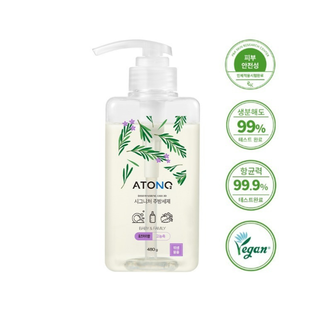Nước rửa bình sữa chén bát đậm đặc thuần chay ATONO2 Hàn Quốc nước rửa rau củ quả cho bé