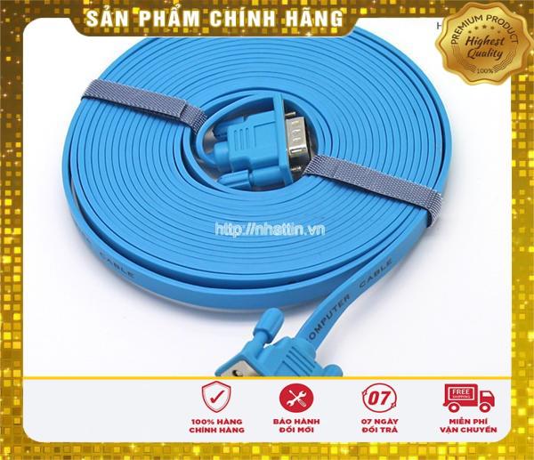 Cáp vga 15m mỏng dẹt dtech dt-69f15 chính hãng