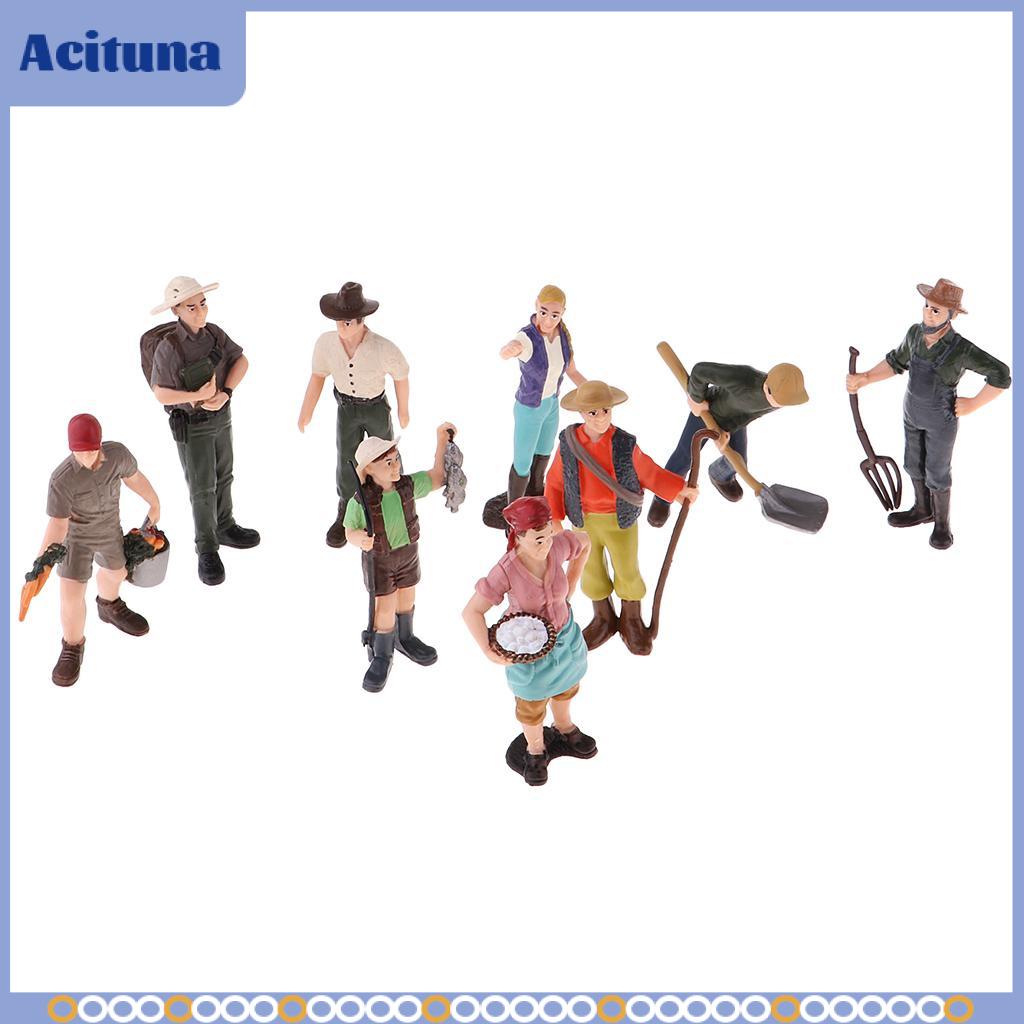 Hand Painted Figures Farm Worker Action Figures Dollhouse Mini People Figure ราคา 858 บาท*ส่งฟรี