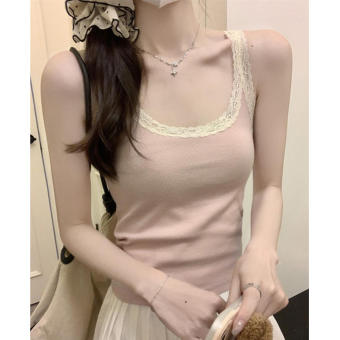 ren ren ren yếm trong mùa hè của phụ nữ mặc bên ngoài 2025 mới sexy tinh khiết phong cách ngắn hàng đầu