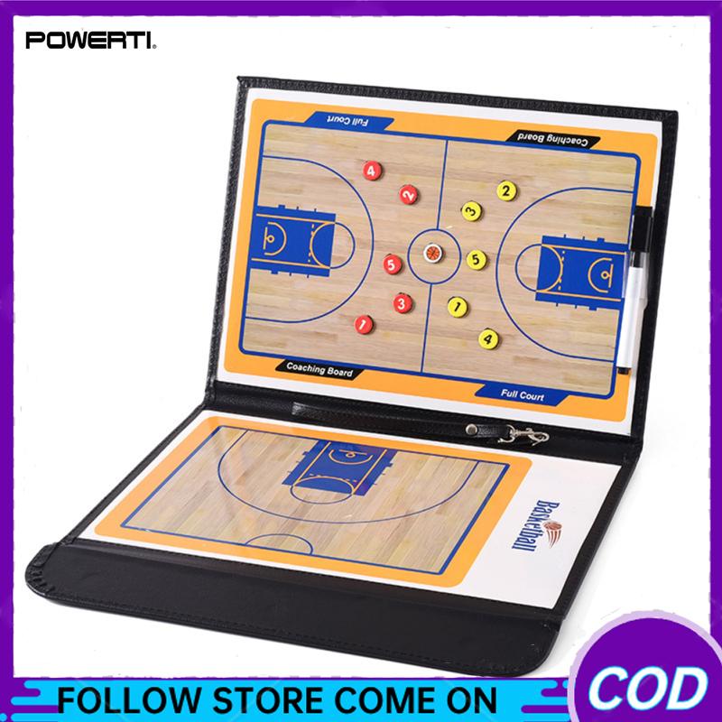 Basketball Tactical Board Foldable Coach Magnetic Tactic Clipboard Portable Competition Train Equipment