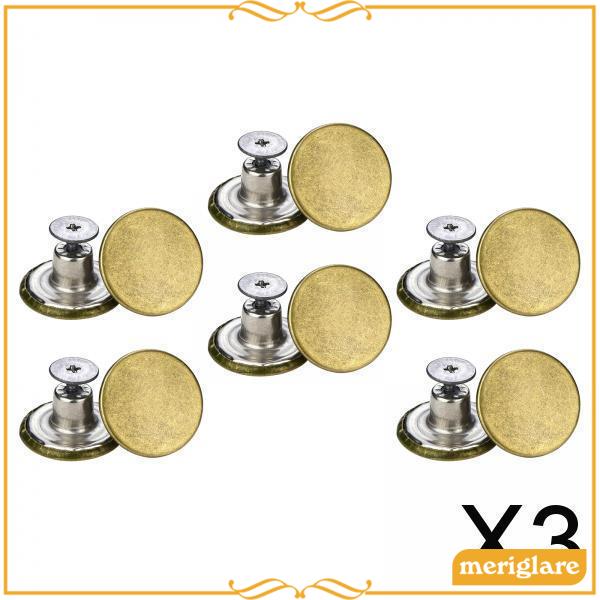 meriglare 4 x 3-4pack 12x 17mm Jeans Buttons Repair Studs for 4 Pcs