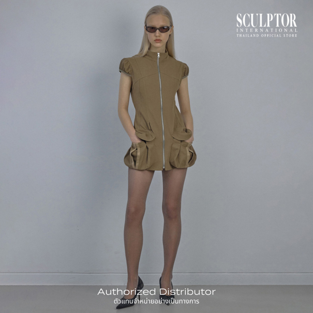 SCULPTOR® เดรส Cargo Zip-Up Dress ราคา 4,999 บาท*ส่งฟรี