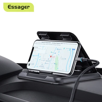 Essager Dashboard Car Phone Holder for iPhone 12 11 Pro Max Xiaomi mi Adjustable Mount Holder For Phone in Car Cell Mobile Phone Holder Stand