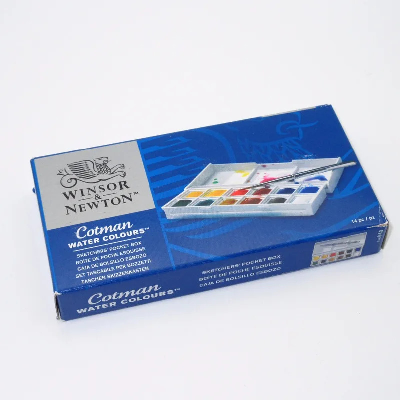 Winsor & Newton cotman màu nước sketchers' Pocket  12 nửa Chảo  Set